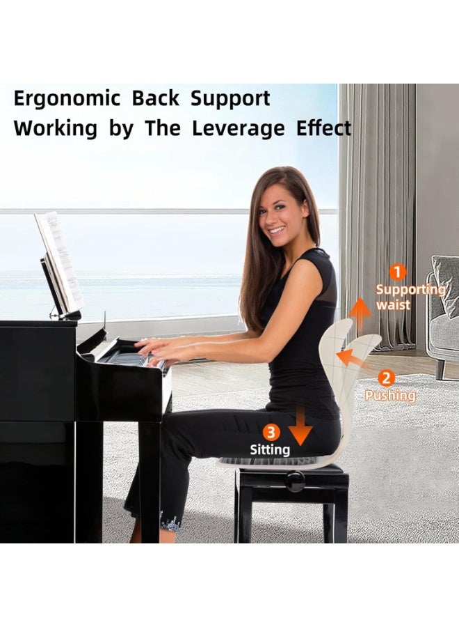 وسادة دعم أسفل الظهر مصنوعة من مادة TPE، مقعد مريح ودعم للظهر بتصميم خلية نحل يسمح بمرور الهواء، مصحح للوضعية مناسب لكرسي المكتب والمنزل والجلوس على الأرض. - Image 4